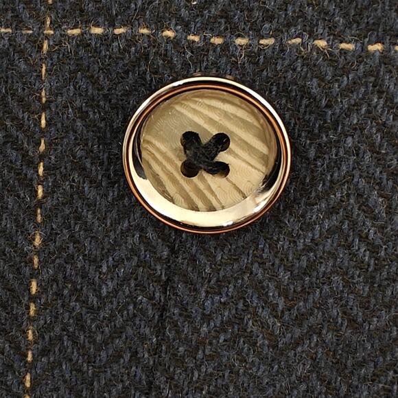 Paisley & Gray Slim Fit Double Breasted Suit Jacket 40R Blue Windowpane Wool - Picture 5 of 16